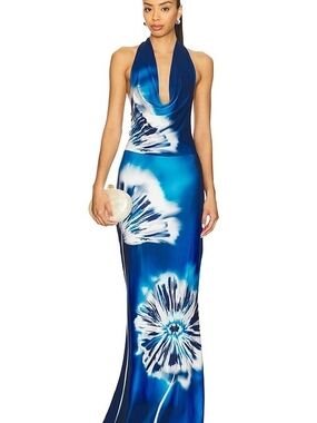 ESPECIA Moonflower Cowl Neck Maxi Dress